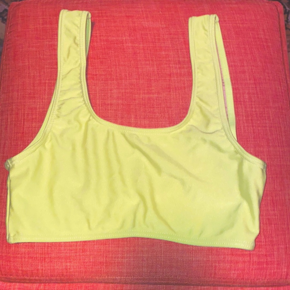 American Apparel neon/highlighter yellow Swim Top